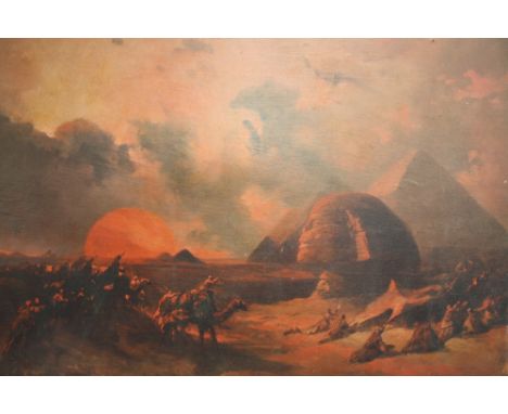 DAVID ROBERTS (1796-1864). 'A Recollection of the desert on the approach of the Simoon' see verso, this picture was presented