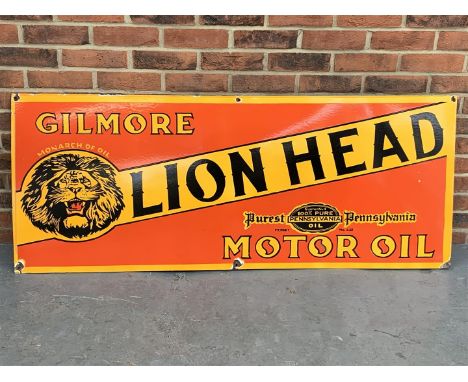 Large Enamel Gilmore Lion Head Motor Oil Sign Make: Contact AuctioneerModel: Contact AuctioneerYear: 0Mileage: 0VIN: Contact 