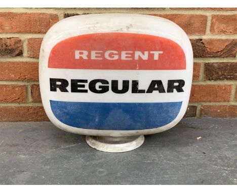 Original Glass Regent "Regular" Petrol GlobeThe buyers premium for automobilia items, including registration numbers is 15% p