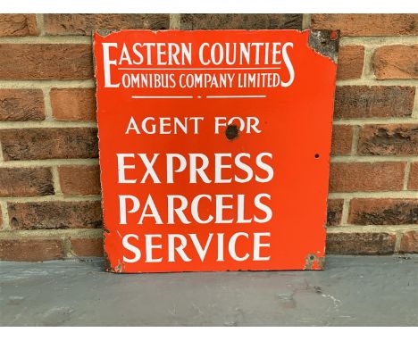 Original Enamel Eastern Counties Sign (Double Sided) &nbsp;43 x 46 cmThe buyers premium for automobilia items, including regi