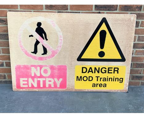 Danger MOD Training Area Road SignMake: Contact AuctioneerModel: Contact AuctioneerYear: 0Mileage: 0VIN: Contact AuctioneerCo