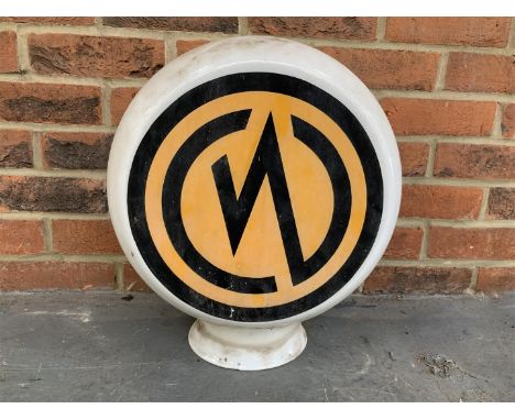 Original Cawood Glass Petrol GlobeThe buyers premium for automobilia items, including registration numbers is 15% plus VAT (1