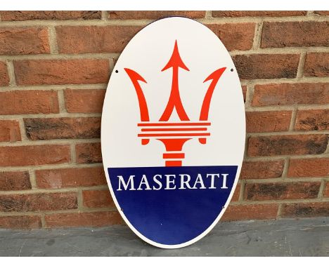 Metal Oval Maserati SignMake: Contact AuctioneerModel: Contact AuctioneerYear: 0Mileage: 0VIN: Contact AuctioneerConfiguratio