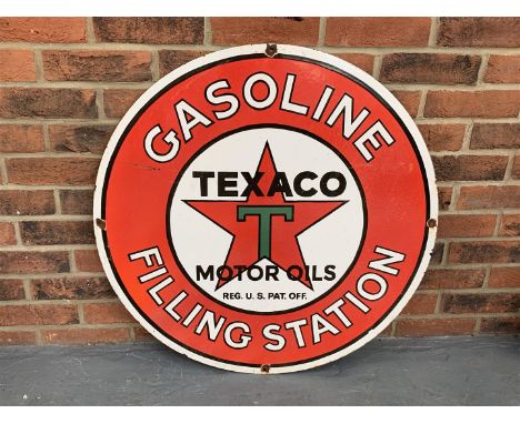  Enamel Circular Texaco Motor Oils SignMake: Contact AuctioneerModel: Contact AuctioneerYear: 0Mileage: 0VIN: Contact Auction