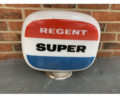 Original Glass Regent "Super" Petrol GlobeThe buyers premium for automobilia items, including registration numbers is 15% plu
