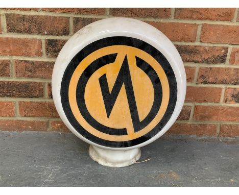 Original Cawood Glass Petrol GlobeThe buyers premium for automobilia items, including registration numbers is 15% plus VAT (1