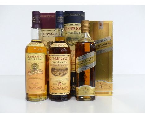 1 70-cl bt Glenmorangie Millenium Malt 12YO Single Highland Malt Scotch Whisky 40% oc - sl damaged 1 70-bt Glenmorangie  15YO