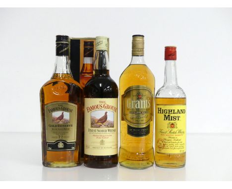 1 litre bt The Famous Grouse Gold Reserve 12YO Deluxe Scotch Whisky 43% oc 1 litre bt The Famous Grouse Finest Scotch Whisky 