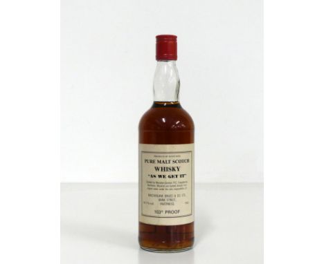 1 75-cl bt 'As We Get It' Pure Malt Scotch Whisky Distilled by Macallan-Glenlivet plc, bottled by Macfarlane Bruce &amp; Co a