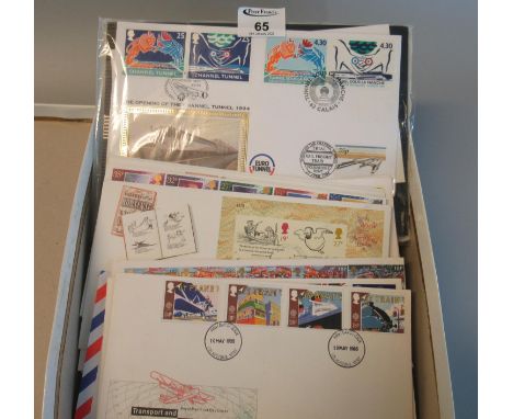 Great Britain box with stamp collection of First Day Covers, mostly 1980's and '90's.(B.P. 21% + VAT) 