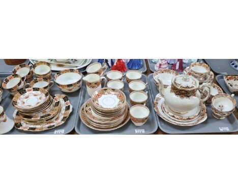 Three trays of assorted china to include: Royal Albert Crown china part teaset with seven teacups and six saucers, six side p