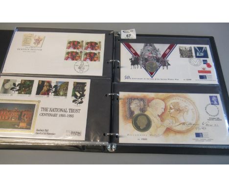 Great Britain collection of First Day Covers 1968 to 2005 period all with special cancels including a few coin covers in blue