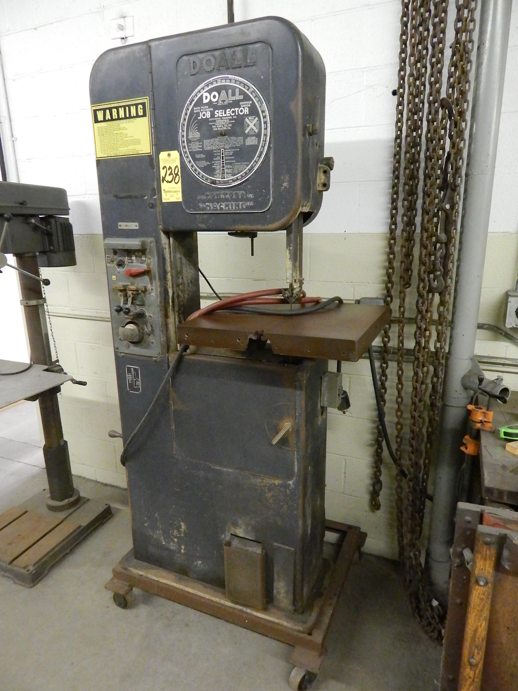 Doall Model V16 Vertical Bandsaw S/N 459465, 16", Blade Welder