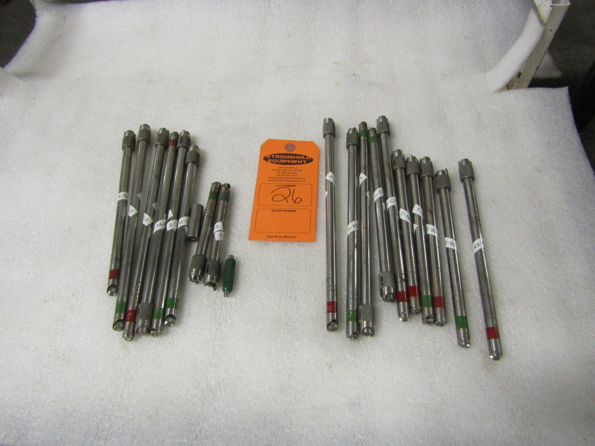 Lot of precision standards calibration rods