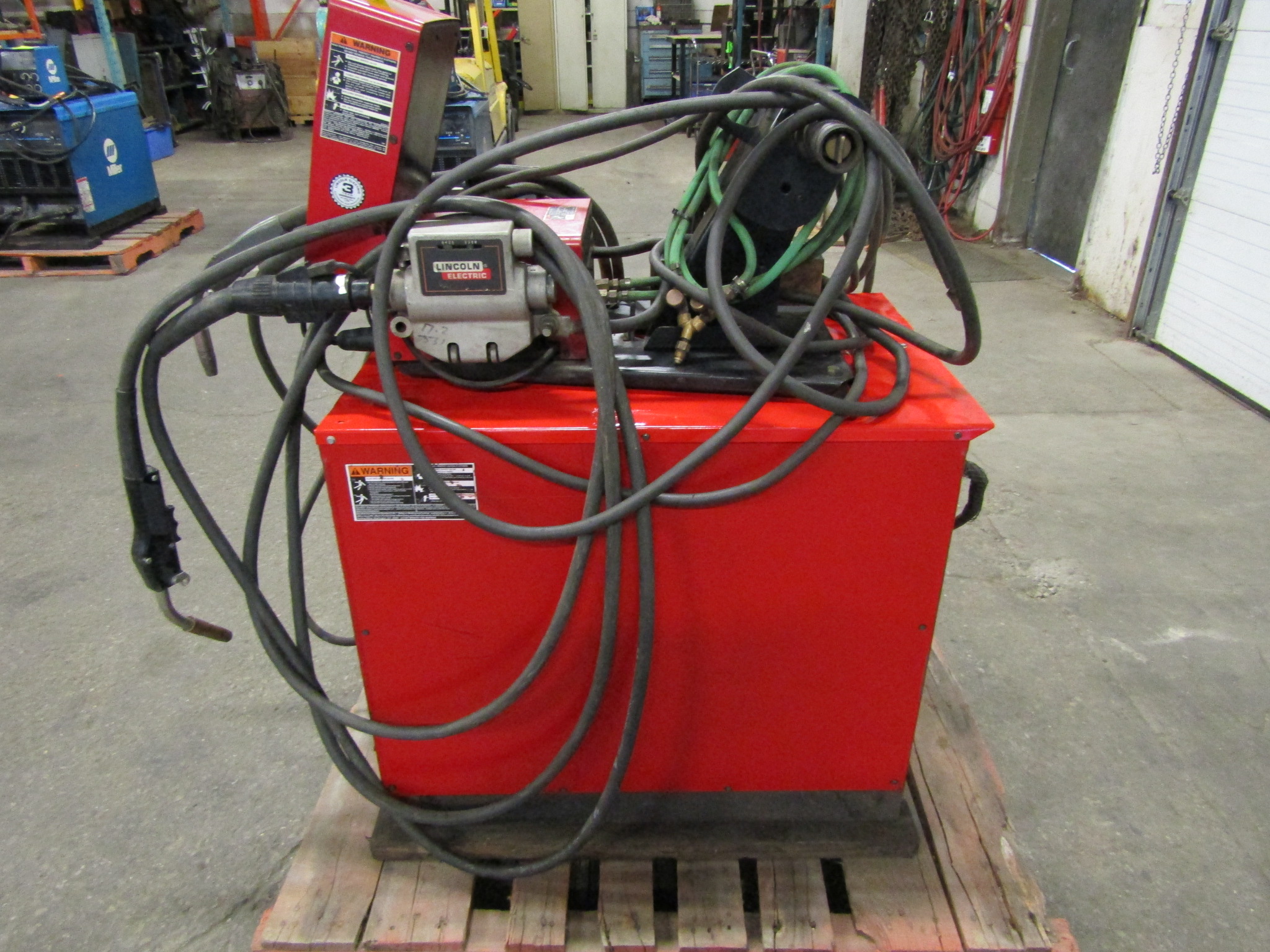 Lincoln CV400 400 amp mig welder with DUAL DH-10 welding wire feeder ...