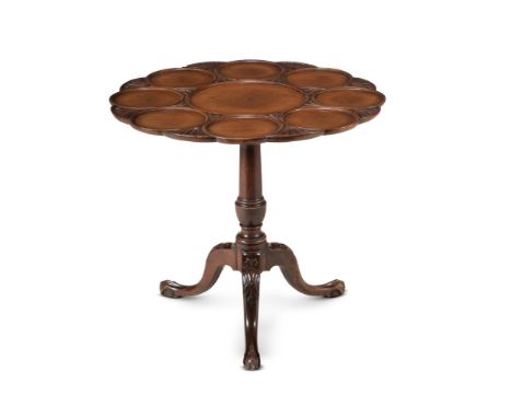 A GEORGE III MAHOGANY 'WHEATSHEAF' TRIPOD SUPPER TABLE POSSIBLY IRISH, CIRCA 1780  73cm high, the top 81cm diameterProvenance