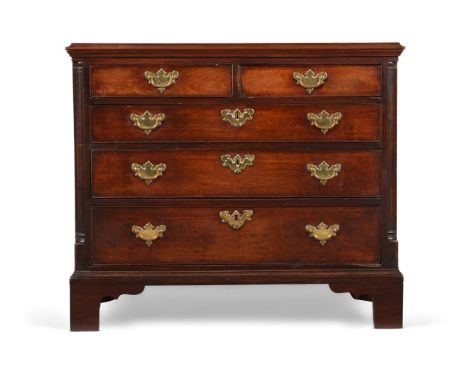 A GEORGE II MAHOGANY CHEST OF DRAWERS PROBABLY NORTHERN ENGLAND, CIRCA 1750 79cm high, 92cm wide, 48.5cm deep Condition Repor