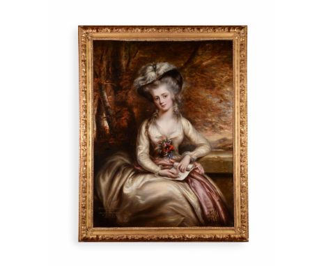 REUBEN SAYERS (BRITISH 1815-1888)PORTRAIT OF ELIZABETH TAYLOR, WIFE OF ALEXANDER MONTGOMERIE OF ANNICK LODGE (1766-1839), SEA