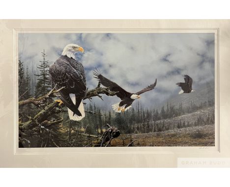 Alan M Hunt (British b.1947) 'On the Horizon - Bald Eagles', 1995
Signed and numbered offset lithograph from edition of 550.
