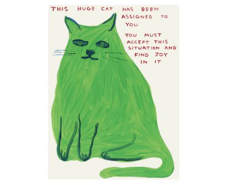 David Shrigley (British b. 1968) 'This huge cat', 2022
Offset lithograph open edition poster printed on 200g artic volume
Mea