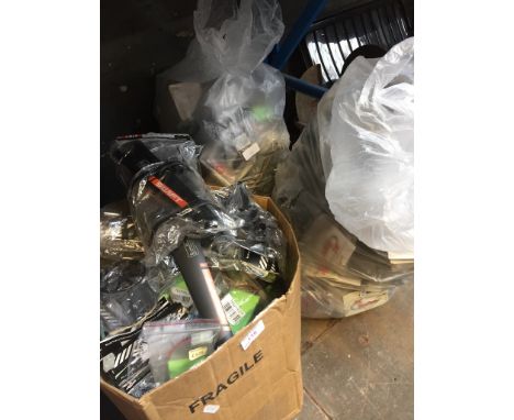 2 BAGS AND A BOX OF MODEL R/C PARTS INC BATTERIES