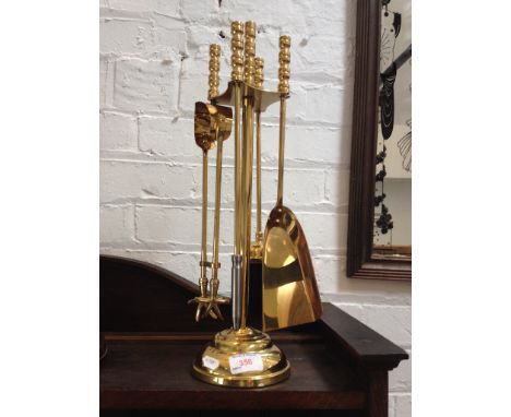 BRASS FIRESIDE TOOLS