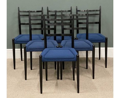 SIX VINTAGE G-PLAN LIBRENZA GOLD LABEL DINING CHAIRS, 88 (h) x 46 (w) x 38cms (d)Provenance: private collection Gwynedd