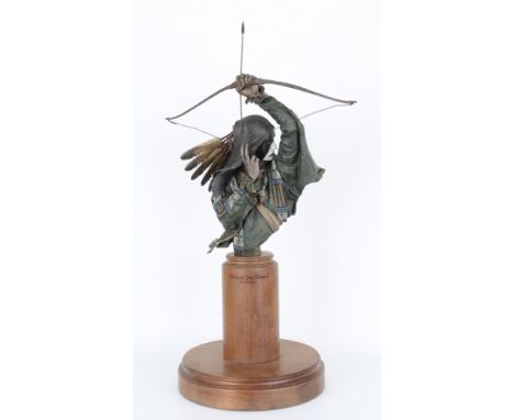 Dave McGary (New Mexico, Arizona, 1958 - 2013) "Point of No Return" Bronze Bust Year Created: 2001 Edition: (27/50) Signed,da