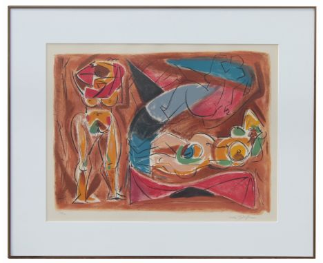 Andre Masson (Connecticut / France, Spain, 1896 - 1987) Pencil Signed Lithograph. Pencil signed and numbered (108/120) in low