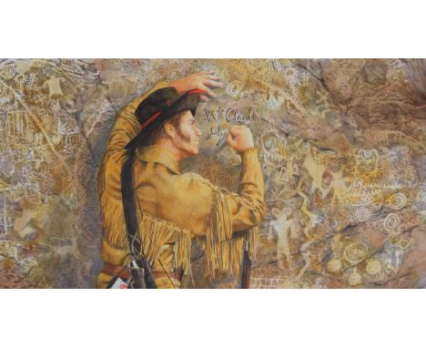 Paul Calle (American, 1928 - 2010) and Chris Calle (American, B. 1961) "Pompeys Pillar Inscribed" Original Mixed Media painti