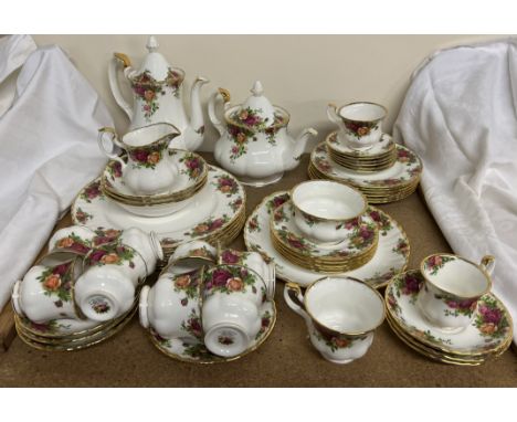 A Royal Albert Old Country Roses pattern part tea and dinner service