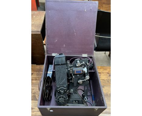 A Pathescope projector, cased 