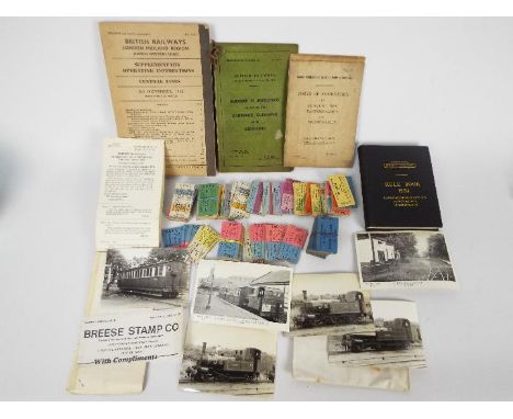 Railwayana - A collection vintage items to include handbooks, instruction books, rule books, postcards, photographs and Isle 