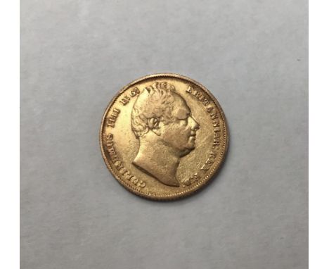 William IV 1832 Sovereign, scarce first bust.  Condition, slight wear and scratches to surface. 