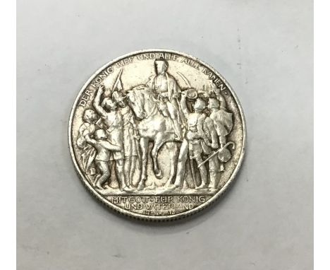 Two Scarce German Silver Coins of the 1934 German Empire 5 Reichsmark “First anniversary of Governing Party Rule" and Commemo