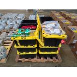 (17) Plastic Crates w/ Fall Harnesses, K-Strong 100' Adjustable Lifeline, Elk River 13028 Super Slid