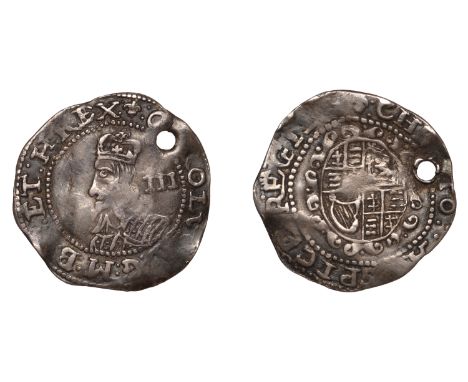 Charles I (1625-1649), Worcester or Shrewsbury/Salopia mint, Threepence, mm. lis, rev. oval scroll-garnished shield, 1.26g/8h