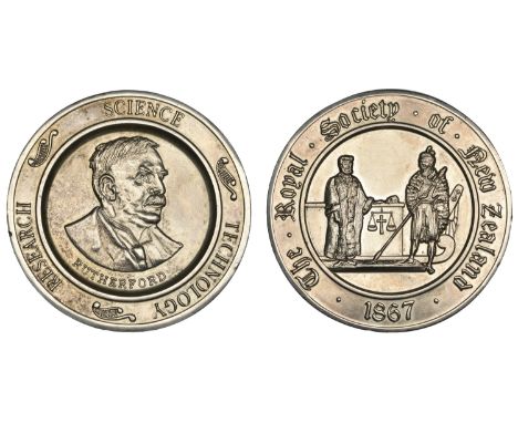 NEW ZEALAND, Royal Society of New Zealand (Inst. 1867), Rutherford Medal, a ‘silver’ [in reality cupro-nickel] specimen medal