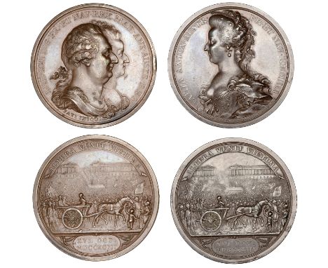FRANCE, Execution of Marie Antoinette, 1793, copper medals (2), by C.H. Küchler and N. Ponthon, both 52mm (cf. Hennin 465, 53