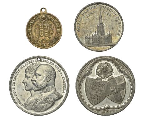 EAST YORKSHIRE: Driffield, Edward VII, Coronation, 1902, a white metal medal by J. Carter, 39mm (W & E 4153J.1); Goole, Jubil