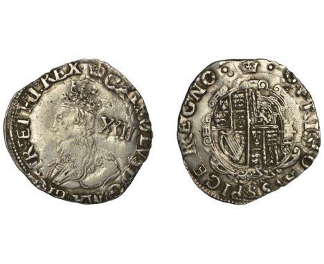 Charles I (1625-1649), Tower mint, Shilling, Gp E, type 3a, mm. crown, bust 2, smaller portrait, no inner circles, 6.02g/8h (