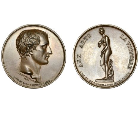 ‘Venus de Medicis’, 1803, a copper medal by R. Jeuffroy, bare-headed bust of Napoleon right, rev. statue of Venus, 41mm (Bram