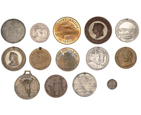LINCOLNSHIRE: Boston, Opening of the Municipal Buildings, 1904, a white metal medal by W.O. Lewis, 38mm, Opening of the New F