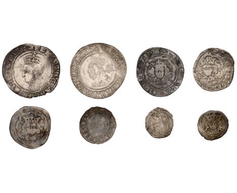 Edward III, Pre-Treaty period, Halfgroat, series C, mm. cross 1, 1.98g/5h (N 1148; S 1574); Edward IV, Light coinage, Halfgro