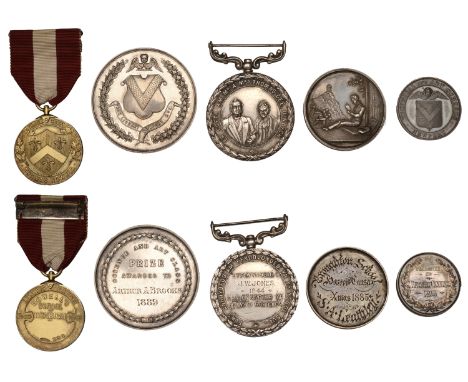 DENBIGHSHIRE, Denbigh, Howell’s School, a silver-gilt medal by J.R. Gaunt & Son, named (Marie Wynn Rowlands 1934), hallmarked