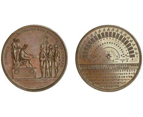 First Distribution of the Légion d’Honneur and the Camp de Boulogne, 1804, a copper medal by R. Jeuffroy and L. Jaley, Napole