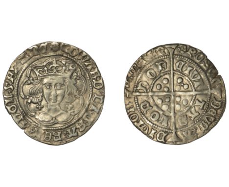 Edward IV (First reign, 1461-1470), Light coinage, Groat, London, class Vd, mm. rose, quatrefoils by neck, fleur on breast cu