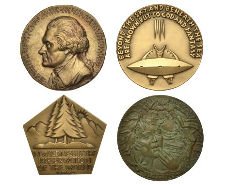 U.S.A., Nature, 1966, a bronze medal by R. Lohman for the Society of Medalists, 72mm; Thomas Jefferson, 1966, a bronze medal 