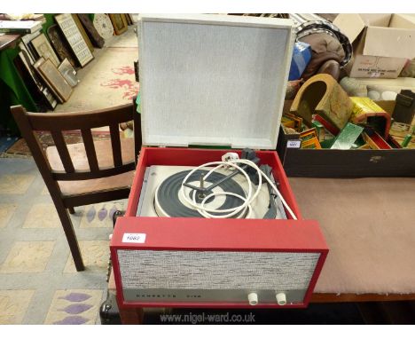 A Dansette Viva vintage record player.