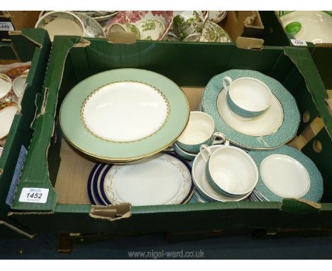 A quantity of Wedgwood breakfast ware including bowls, cups, saucers and side plates in Wedgwood Turquoise and Wedgwood Garde
